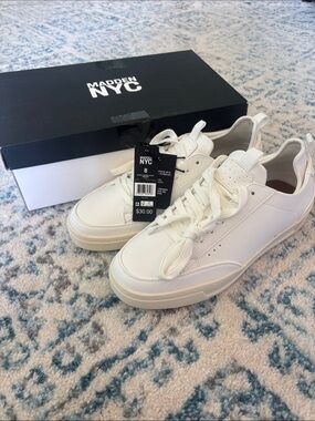 Madden NYC Men's All-White Low-Top Sneakers